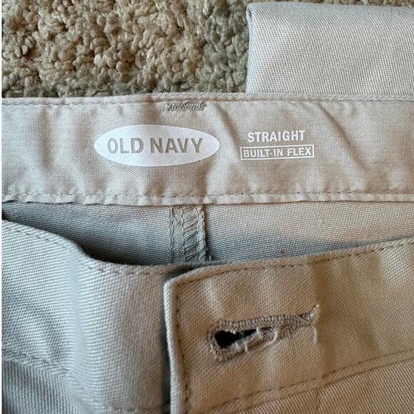 NWT Old Navy Straight Ultimate Built-In Flex Chino Pants Stone Boys Plus Size 14 - Picture 5 of 8